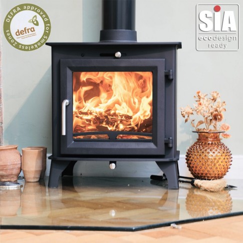 Ecosy+ Ottawa 5 Eco Wide - Defra Approved - 5kw - Eco Design Ready - Woodburning Stove